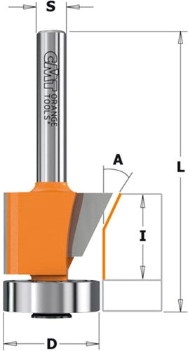 Flush cutter 0° 25° with bearing, HW 907