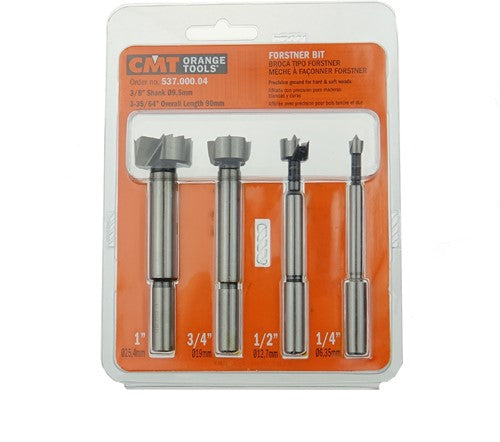 Set of 4 forge drill bits with cylindrical shaft 537