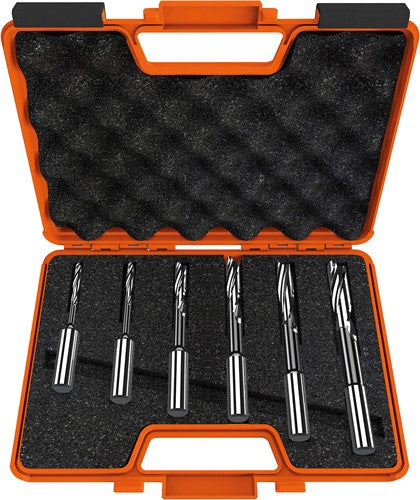 Boxes of 6 helical mortise drill bits, straight 160