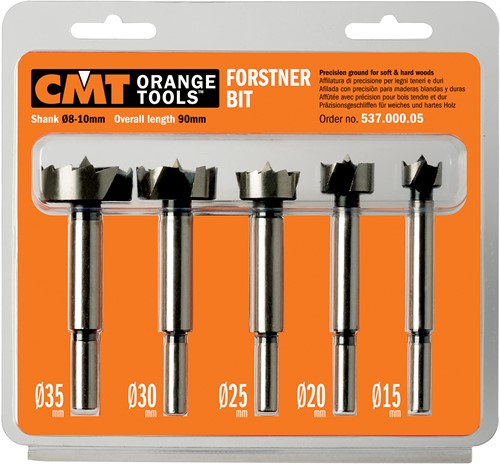 Set of 5 forge drill bits with cylindrical shaft 537